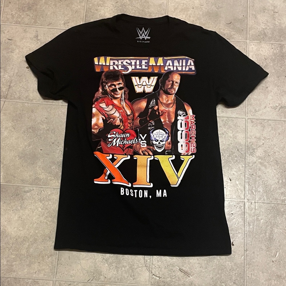 vintage wwe wrestle mania 1988 small tee shirt